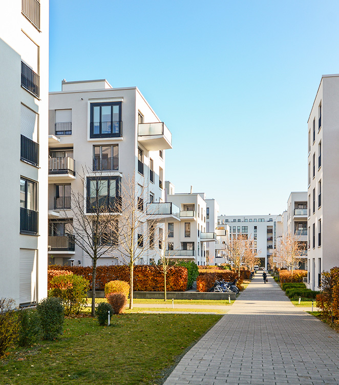 decorative image of apartment buildings